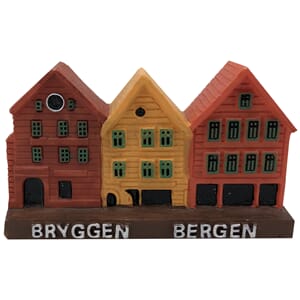 Polyresin - Bryggen 3 hus