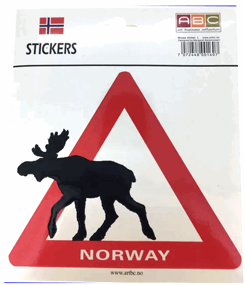 Stickers - Elg ut av skilt M - ABC Art Business Collection