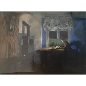Magnet foto - Ved lampelys, Backer - KODE