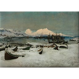Magnet foto - Vinterdag i Lofoten, Sinding - KODE