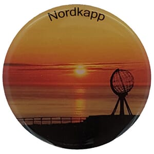 Magnet foto - Solnedgang Nordkapp rund