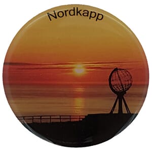 Magnet foto - Solnedgang Nordkapp rund