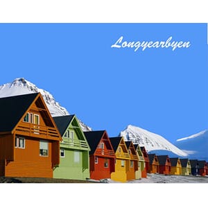 Magnet foto - Spisshus Svalbard - spesialdesign for kunde
