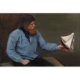 Nasjonalmuseet 12 Betrakter sin skutemodel