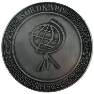 Magnet metall - Globe Nordkapp - spesialdesign for kunde