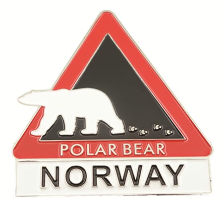 Magnet metall  - Isbjørn ut av skilt Norge