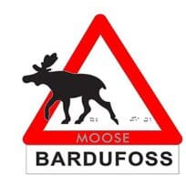 Elg ut av skilt Bardufoss
