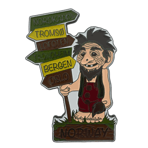 Magnet Metall - Troll ved veiskilt