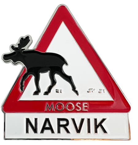 Magnet metall -  Elg ut av skilt Narvik