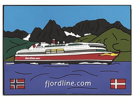 PVC magnet - Fjordline - spesialdesign for kunde