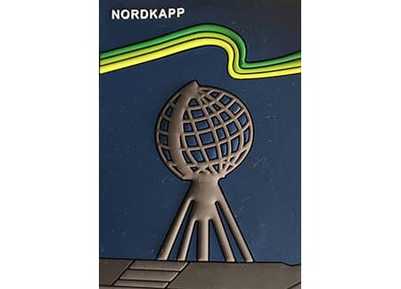 PVC magnet - Globe Nordkapp i Nordlys