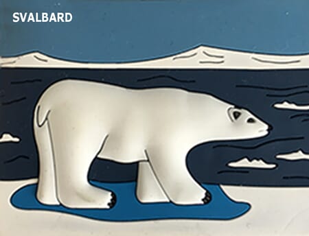 PVC magnet - Isbjørn Svalbard - spesialdesign kunde