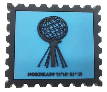 PVC magnet - Nordkapp frimerke turkis