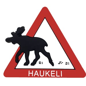 PVC magnet - Elg ut av skilt Haukeli