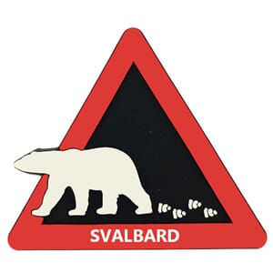 PVC magnet - Isbjørn ut av skilt Svalbard - spesialdes kunde