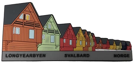 PVC magnet - Spisshus 7 hus Svalbard lang - spesialdes kunde