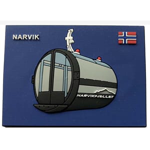 PVC magnet -Taubane Narvik - spesialdesign for kunde