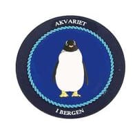 PVC magnet - Akvariet pingvin rund