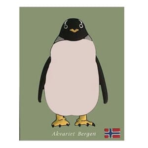 PVC Magnet- Akvariet Pingvin grønn bakgrunn