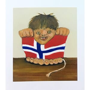 Kort - Troll med flagg