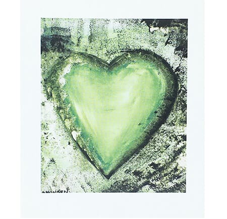Kort - Hjerter grønn