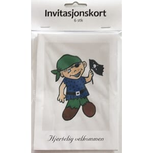 Invitasjon Sjørøver pk. a `6 stk