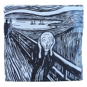 Servietter 24 x 24 cm Skrik Litho