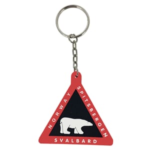 Nøkkelring PVC - Isbjørn trekant Svalbard