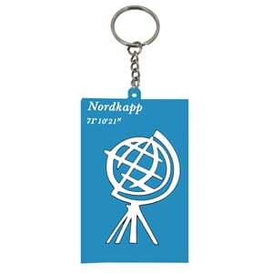 Nøkkelring PVC - Nordkapp Globe Turkis - spesialdesign kunde