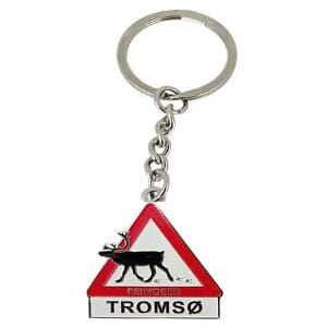 Nøkkelring metall - Rein ut av skilt Tromsø