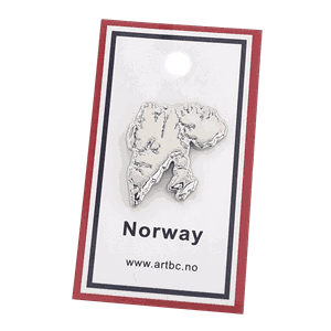 Pins - Svalbard kart sølv