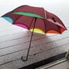 Paraply Regnbue plomme 6 farg 2