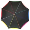 Paraply Regnbue sort  6 farg