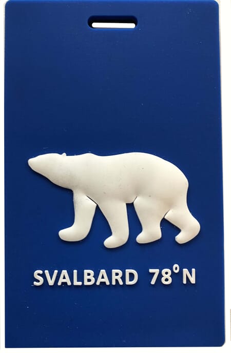 Nametag - Isbjørn Svalbard turkis/hvit - for kunde