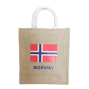Bag Jute Norsk flagg