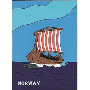 PVC magnet - Vikingskip Norge