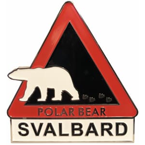 Magnet metall -  Isbjørn ut av skilt Svalbard