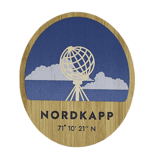 Magnet - tre Nordkapp globen blå