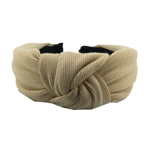 Hårbøyle - nr 23, beige, strikket modell